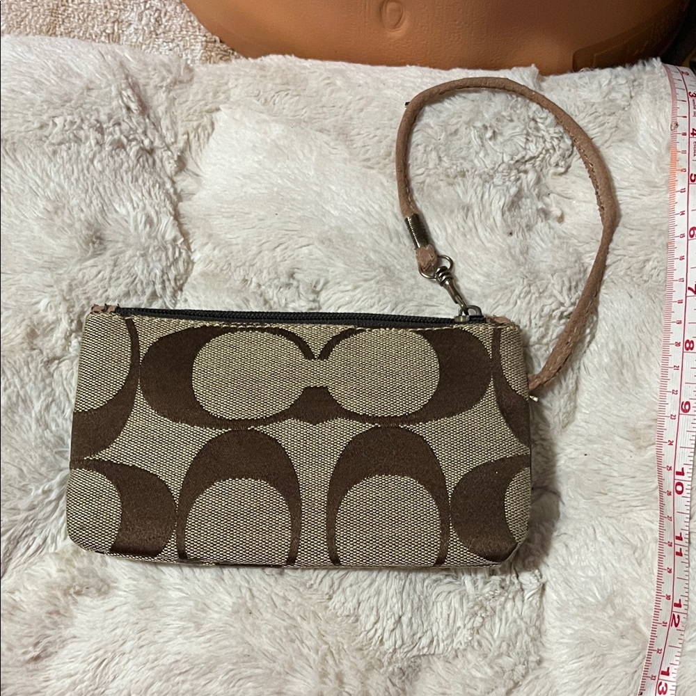 Coach Brown And Multicolor Patchwork Wristlet - image 2